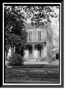 Horta-Semmes House & Fence, 802 Government Street, Mobile, Mobile County, AL - 23, Vintage Poster