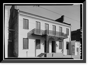 Historic Framed Print, 308-310 Conti Street (Double House), Mobile, Mobile County, AL - 12,  17-7/8" x 21-7/8"