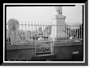 Historic Framed Print, Magnolia Cemetery (Ironwork), Virginia Street, Mobile, Mobile County, AL - 2,  17-7/8" x 21-7/8"