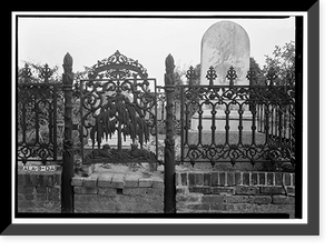 Historic Framed Print, Magnolia Cemetery (Ironwork), Virginia Street, Mobile, Mobile County, AL - 25,  17-7/8" x 21-7/8"