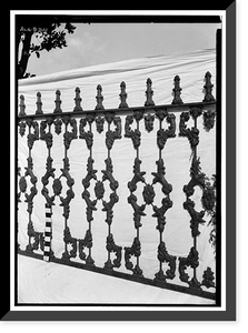 Historic Framed Print, Magnolia Cemetery (Ironwork), Virginia Street, Mobile, Mobile County, AL - 26,  17-7/8" x 21-7/8"