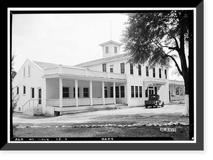 Historic Framed Print, Mount Vernon Arsenal, Administration Building, Old Saint Stephens Road (County Road 96), Mount Vernon, Mobile County, AL - 3,  17-7/8" x 21-7/8"