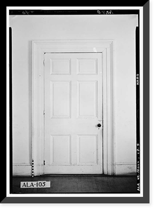 Historic Framed Print, Mount Vernon Arsenal, Paymaster's Office, Old Saint Stephens Road (County Road 96), Mount Vernon, Mobile County, AL - 5,  17-7/8" x 21-7/8"