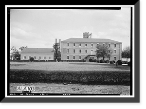 Historic Framed Print, Mount Vernon Arsenal, Old Barracks Building, Old Saint Stephens Road (County Road 96), Mount Vernon, Mobile County, AL - 3,  17-7/8" x 21-7/8"