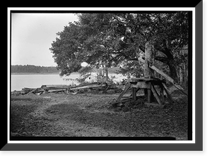 Old Boat Repair Yard, Fowl River, Mon Louis Island, Mobile County, AL, Vintage Print