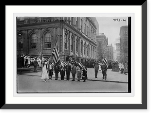 Historic Framed Print, Children at City Hall - 2,  17-7/8" x 21-7/8"