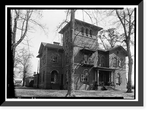 Historic Framed Print, Kenworthy Hall, State Highway 14 (Greensboro Road), Marion, Perry County, AL,  17-7/8" x 21-7/8"