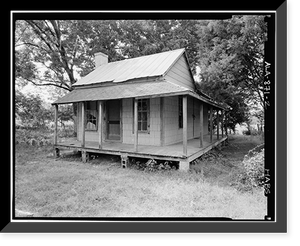 Historic Framed Print, Charity House, State Route 32 & County Route 1 vicinity, Memphis, Pickens County, AL - 2,  17-7/8" x 21-7/8"