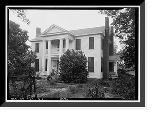 Ferguson-Long House, Chopitoulas Street (State Highway 14), Pickensville, Pickens County, AL, Historic Print