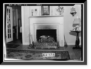 Crowell-Cantey-Alexander House, State Road 165, Fort Mitchell, Russell County, AL - 4, Antique Print