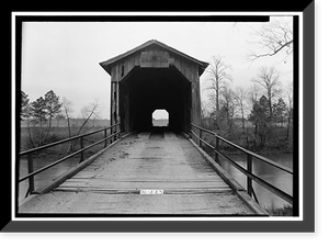 Covered Bridge, Spanning Choccolocco Creek, Eastaboga, Talladega County, AL - 5, Historic Print