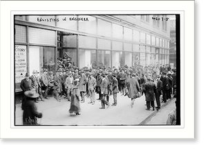 Vintage Photo Print - Enlisting in Engineer - Great Gift for History Buffs