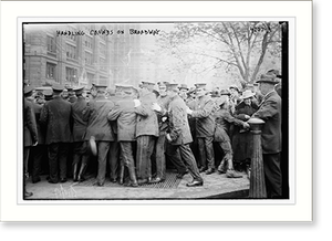 Historic Photo Print - Handling Crowds on Brdway - Historic Wall Art Gift