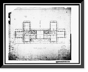 U.S. Naval Hospital, Corps Barracks, Park Boulevard, Balboa Park, San Diego, San Diego County, CA - 24, Antique Print