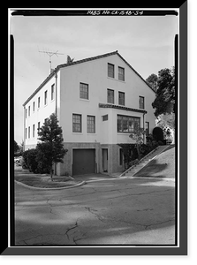 U.S. Naval Hospital, Double Quarters, Park Boulevard, Balboa Park, San Diego, San Diego County, CA - 4, Vintage Print