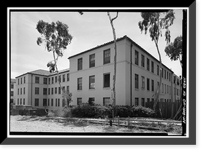 U.S. Naval Hospital, Sick Officers & Outpatient Building, Park Boulevard, Balboa Park, San Diego, San Diego County, CA - 4, Historic Print