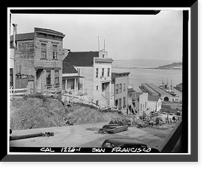 Telegraph Hill (Houses), Union Street, San Francisco, San Francisco County, CA, Vintage Wall Art