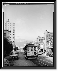 Historic Framed Print, San Francisco Cable Railway, Washington & Mason Streets, San Francisco, San Francisco County, CA - 3,  17-7/8" x 21-7/8"