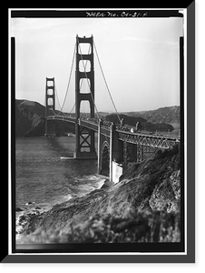 Golden Gate Bridge, Spanning mouth of San Francisco Bay, San Francisco, San Francisco County, CA - 4, Vintage Print