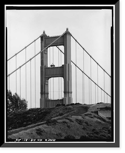 Golden Gate Bridge, Spanning mouth of San Francisco Bay, San Francisco, San Francisco County, CA - 25, Vintage Poster