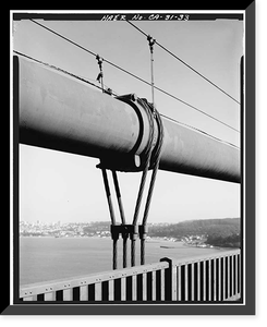 Golden Gate Bridge, Spanning mouth of San Francisco Bay, San Francisco, San Francisco County, CA - 33 Classic, Historic Print
