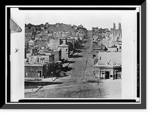 Historic Framed Print, Powell Street, San Francisco, San Francisco County, CA,  17-7/8" x 21-7/8"