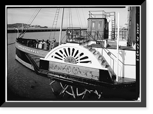Historic Framed Print, Steam Tug EPPLETON HALL, Hyde Street Pier, San Francisco, San Francisco County, CA - 5,  17-7/8" x 21-7/8"