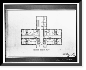 Letterman General Hospital, Nurses' Quarters, Girard Road & Lincoln Boulevard, Presidio of San F, San Francisco, San Francisco County, CA - 22 Classic, Vintage Print