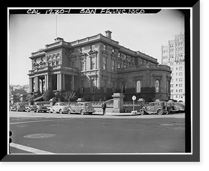 James Clair Flood Mansion, 1000 California Street, San Francisco, San Francisco County, CA, Vintage Wall Art