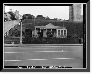 Reservoir Keeper's House, Bay & Hyde Streets, San Francisco, San Francisco County, CA, Vintage Poster