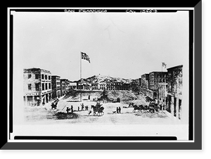 Historic Framed Print, Portmouth Square, Historic View, San Francisco, San Francisco County, CA - 3,  17-7/8" x 21-7/8"