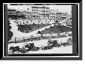 Historic Framed Print, Portmouth Square, Historic View, San Francisco, San Francisco County, CA - 5,  17-7/8" x 21-7/8"