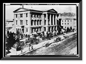 Old U. S. Custom House, Historic View, Battery & Washington Streets, San Francisco, San Francisco County, CA, Antique Print