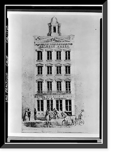 Railroad House, Historic View, 48 Commercial Street, San Francisco, San Francisco County, CA, Historic Reproduction