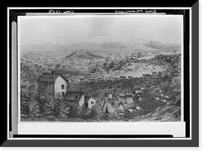 Historic Framed Print, San Francisco, Historic View, 1849, San Francisco, San Francisco County, CA - 3,  17-7/8" x 21-7/8"