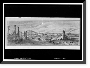 San Francisco, Historic View, 1851 Fire, San Francisco, San Francisco County, CA, Historic Reproduction