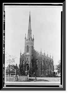 First Baptist Church, Stockton, San Joaquin County, CA, Antique Print