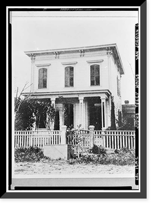 Judge Daniel S. Terry House, Fremont & Center Streets, Stockton, San Joaquin County, CA, Antique Print