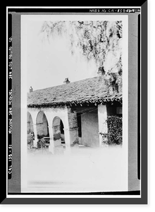 Mission San Miguel Arcangel, Highway 101, San Miguel vicinity, San Luis Obispo County, CA - 25, Antique Print