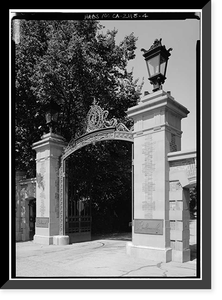 Linden Towers Gates, Middlefield Road at James Lane, Atherton, San Mateo County, CA - 4, Antique Wall Art
