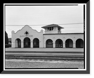 Southern Pacific Railroad Station, Burlingame Avenue & California Drive, Burlingame, San Mateo County, CA - 2, Historic Reproduction