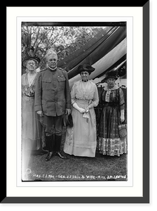 Historic Framed Print, Mrs. C.F. Roe, Gen. J.F. Bell & wife, Mrs. J.M. Lawton - 2,  17-7/8" x 21-7/8"