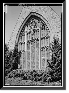 Historic Framed Print, St. Matthew's Episcopal Church, El Camino Real & Baldwin Street, San Mateo, San Mateo County, CA - 3,  17-7/8" x 21-7/8"