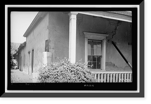 Yorbe-Abadie House, de la Guerra Plaza, Santa Barbara, Santa Barbara County, CA - 2, Vintage Print