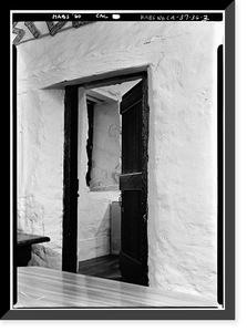 Historic Framed Print, El Cuartel, 122 East Canon Perdido Street, Santa Barbara, Santa Barbara County, CA - 3,  17-7/8" x 21-7/8"