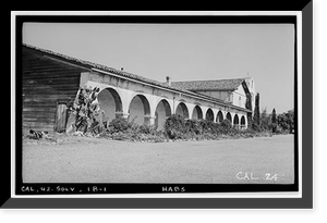 Mission Santa Inez, Monastery, State Highway 150, Solvang, Santa Barbara County, CA, Vintage Wall Art