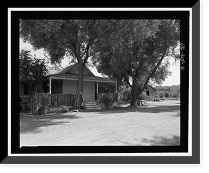 Historic Framed Print, Stevens Ranch Complex, State Route 101, Coyote vicinity, Santa Clara County, CA,  17-7/8" x 21-7/8"