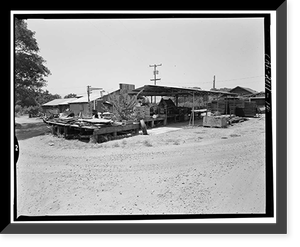 Historic Framed Print, Stevens Ranch Complex, State Route 101, Coyote vicinity, Santa Clara County, CA - 5,  17-7/8" x 21-7/8"