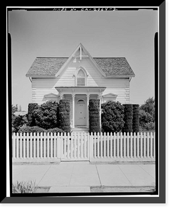 Historic Framed Print, Andrew Landrum House, 1217 Santa Clara Street, Santa Clara, Santa Clara County, CA - 2,  17-7/8" x 21-7/8"