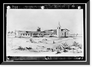 Mission Santa Clara de Asis, Franklin & Grant Streets, Santa Clara, Santa Clara County, CA - 13, Antique Print